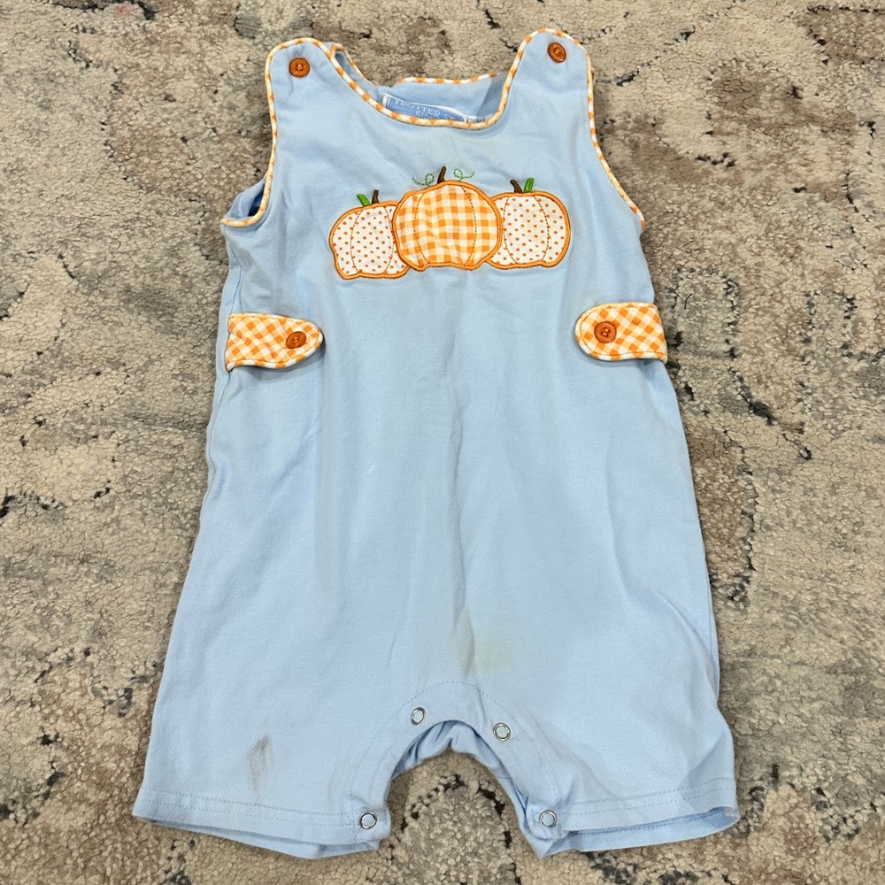 Trotter St. Kids Pumpkin Romper